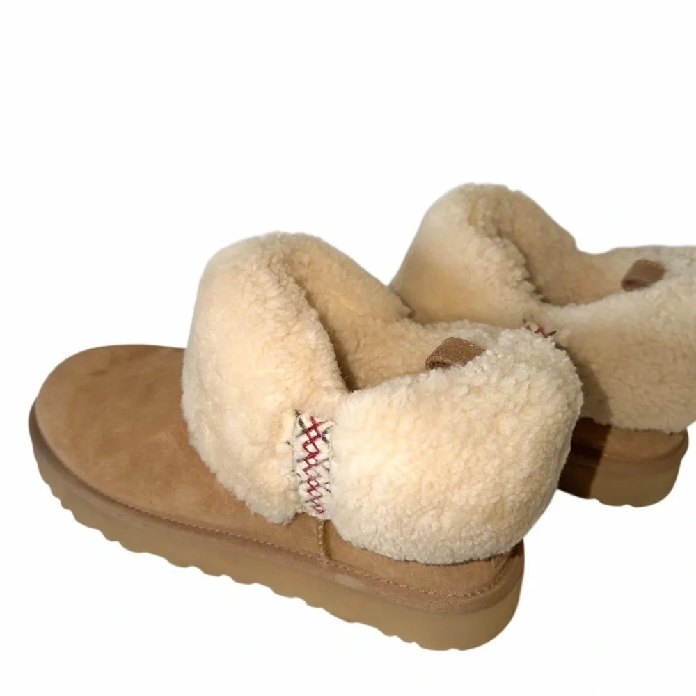UGG Classic Ultra Mini Braid Slip-On Booties Sz 9 Slippers Warm Winter Outdoor